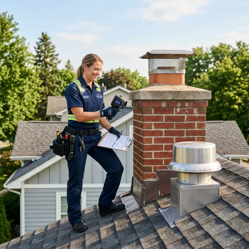 Technician removing a deceased bird from an indoor space in Maryknoll